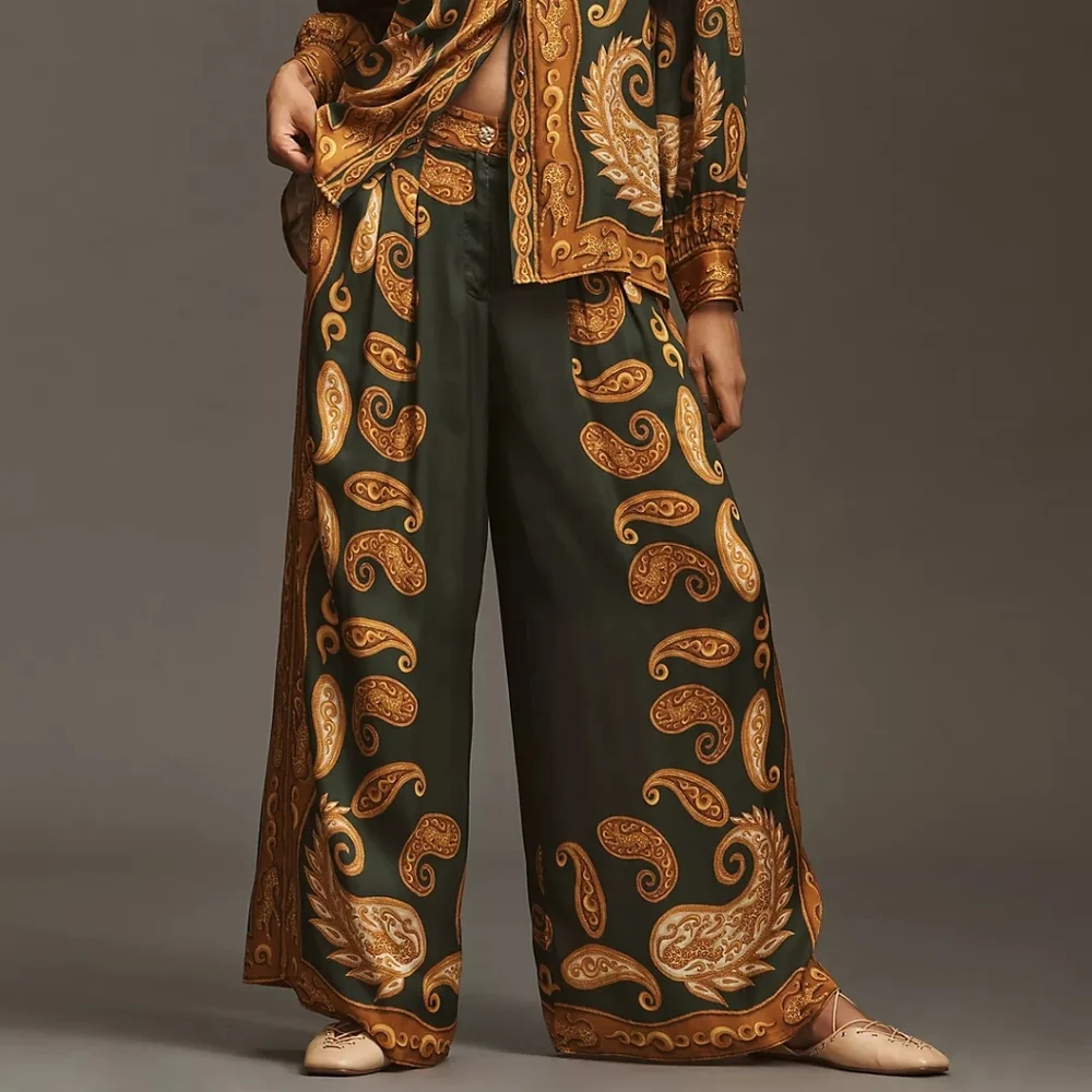 Farm Rio Printed Wide-Leg Pants - Picture 1 of 4